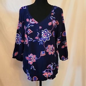 St. John's Bay floral print top